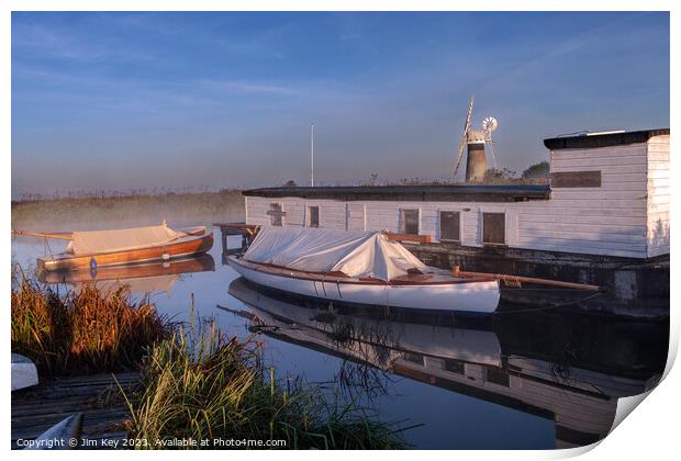 Sunrise River Thurne Norfolk Broads   Print by Jim Key