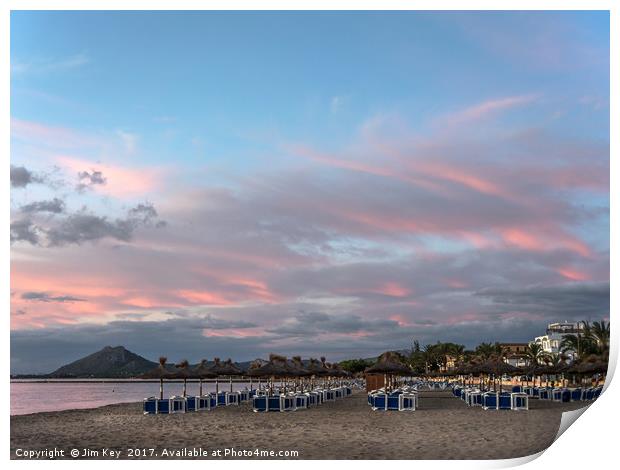 Dawn in Port de Pollensa Mallorca Print by Jim Key