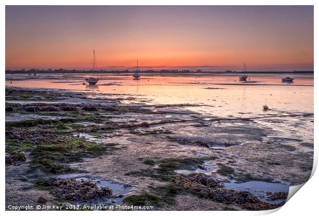 Heybridge Basin  Essex  Sunrise Print by Jim Key