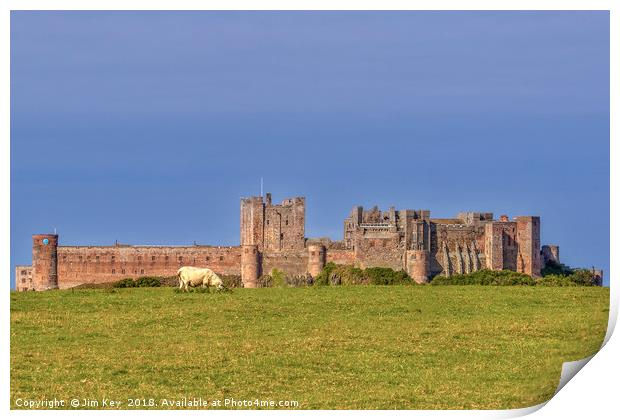 Bamburgh Castle  Northumberland Print by Jim Key
