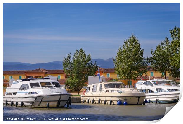 The Port of Homps, Languedoc-Roussillon  Print by Jim Key