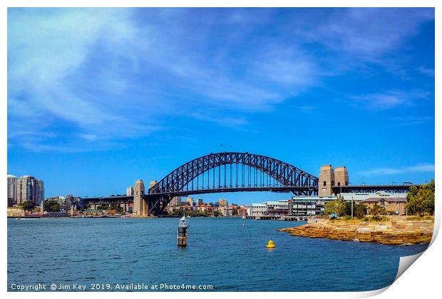 Sydney Harbour Bridge Australia Print by Jim Key