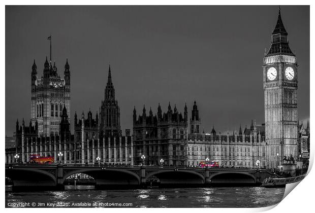 Westminster at Night Print by Jim Key