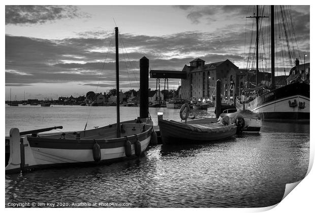 Wells next the Sea Harbour  Print by Jim Key