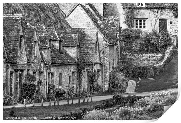 Arlington Row Bibury The Cotswolds Print by Jim Key