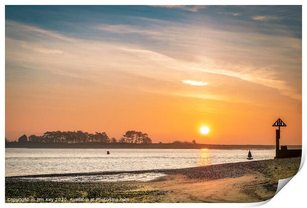 Sunrise Wells next the Sea Norfolk Print by Jim Key