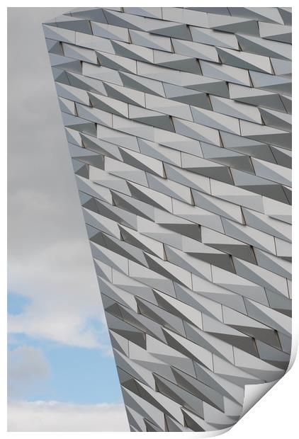 Titanic Building (vertical perspective) Print by Helen Davies