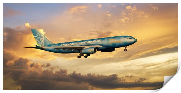 Ethihad A330 A6-EYE,  Manchester City Print by Aircraft Nation
