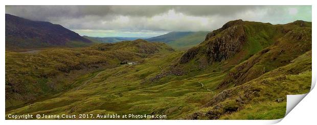 Snowdon foothills Print by Joanne Court