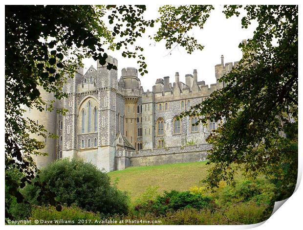 Arundel Castle, Sussex Print by Dave Williams