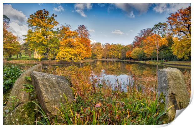 Autumn Lakescape Print by Dave Williams