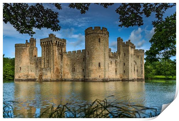 Bodiam Castle in East Sussex Print by Dave Williams