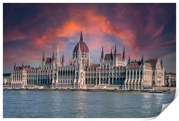 Hungarian Parliament Building  Print by Dave Williams