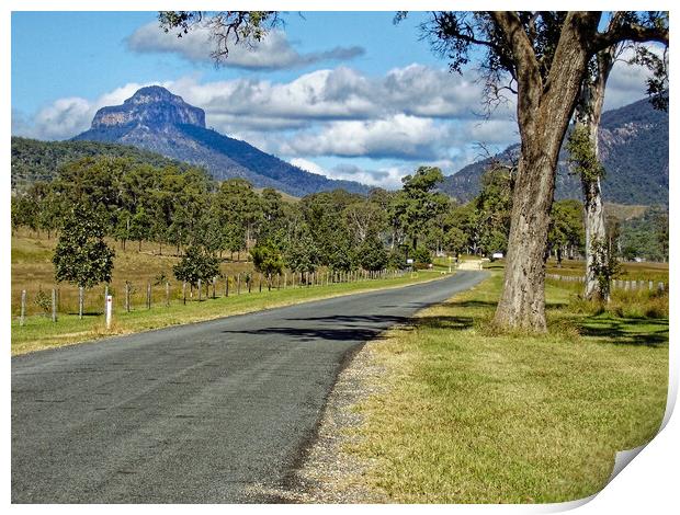 A country road at Mount Lindesay, Queensland, Australia. Print by Steve Painter