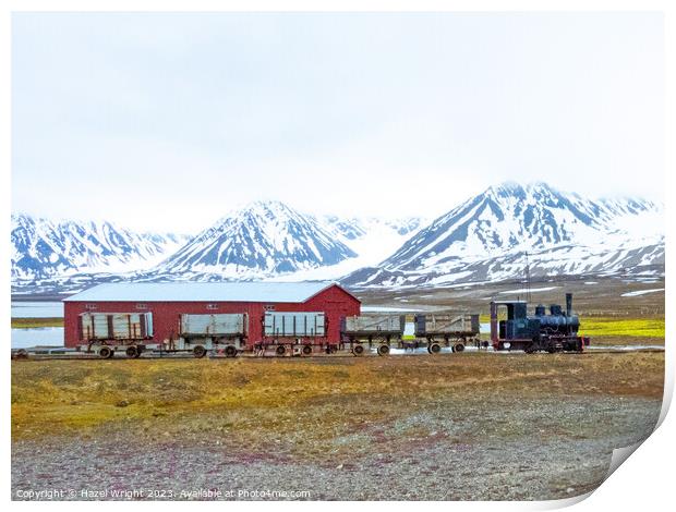 Historic Ny-Alesund Engine, Svalbard's Past Print by Hazel Wright