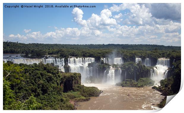 Iguazu Falls, Brazil Print by Hazel Wright