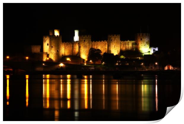 Conwy Castle Reflections Print by Trudi Simmonds