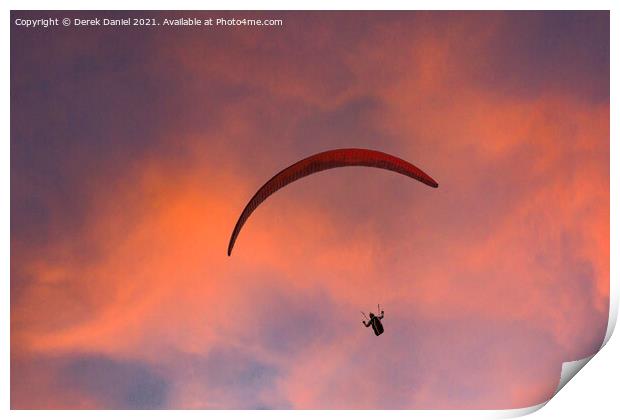 Colourful Paragliding Adventure Print by Derek Daniel
