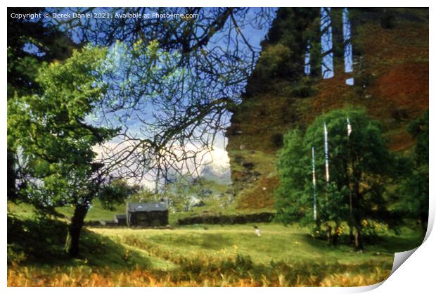 Imaginative Landscape A Painterly View Print by Derek Daniel