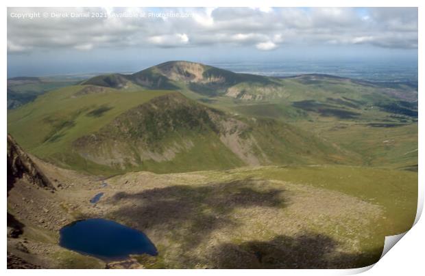 view from Snowdon #3 Print by Derek Daniel