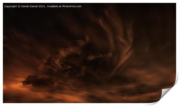 Cloud Abstract (Digital Art) Print by Derek Daniel