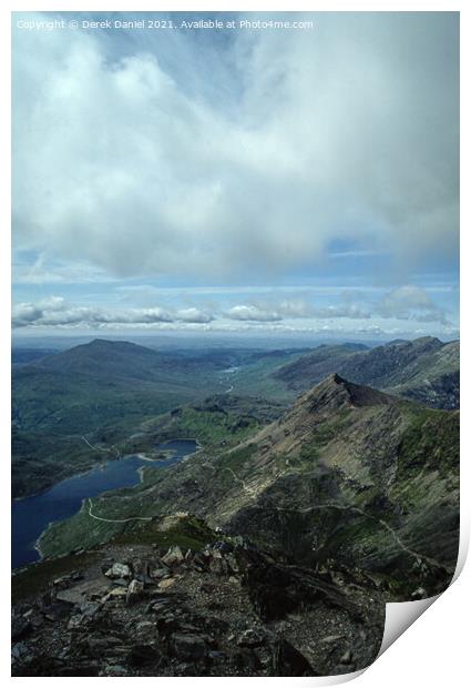 view from Snowdon #4 Print by Derek Daniel