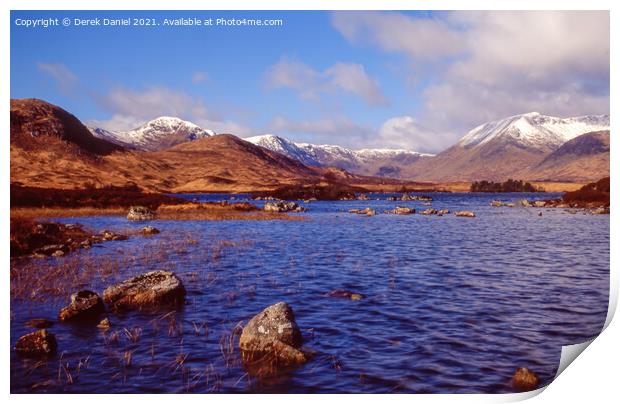 Lochan na h-Achlaise Print by Derek Daniel