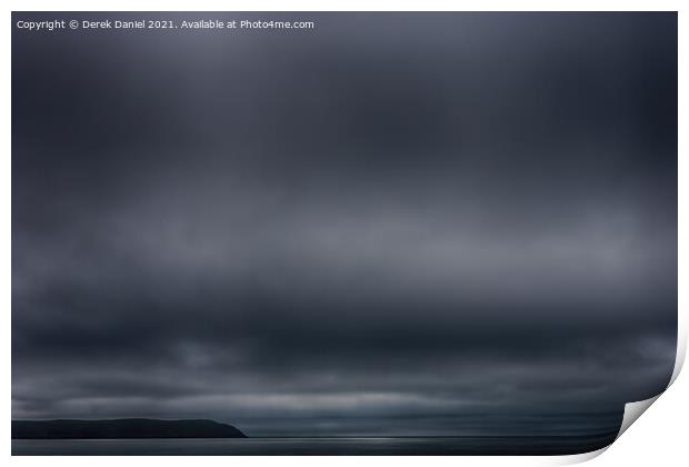 Moody Woolacombe Seascape Print by Derek Daniel