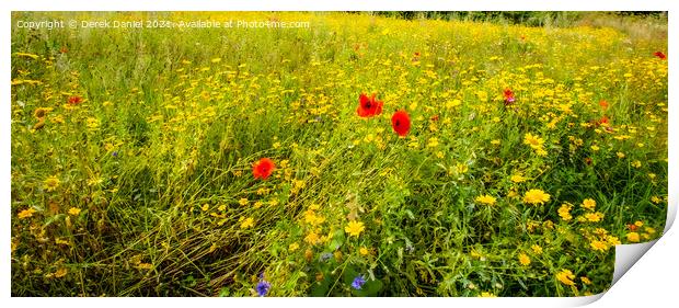 Wildflower Symphony Print by Derek Daniel