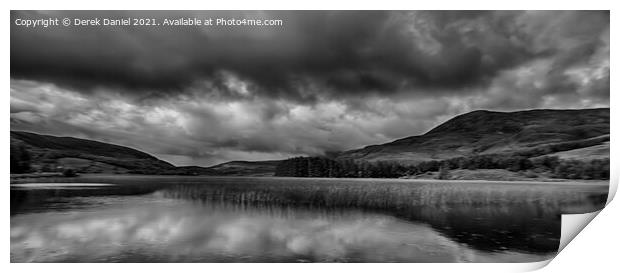 Moody Reflections of Scottish Highlands Print by Derek Daniel