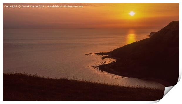 Breath-Taking View Of The Jurassic Coastline Print by Derek Daniel