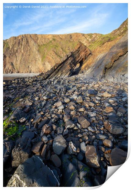 Wild Beauty of Hartland Quay Print by Derek Daniel