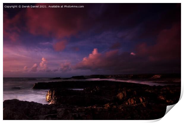 Tranquil Cornish Sunset Print by Derek Daniel