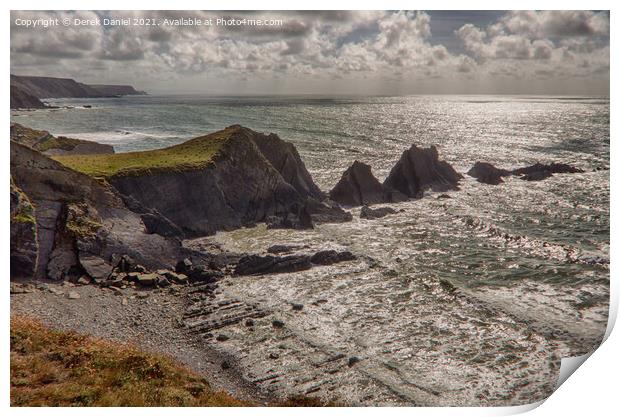 Dramatic Devonshire Coastline Print by Derek Daniel