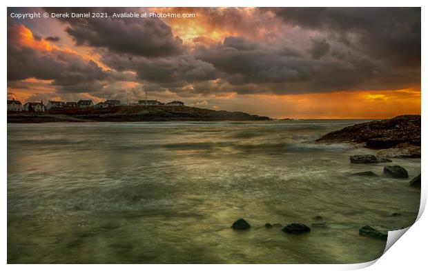 Breathtaking Trearddur Bay Sunset Print by Derek Daniel