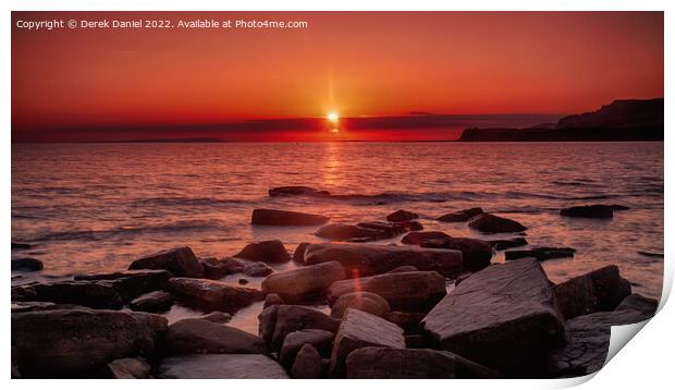 Kimmeridge Sunset Print by Derek Daniel