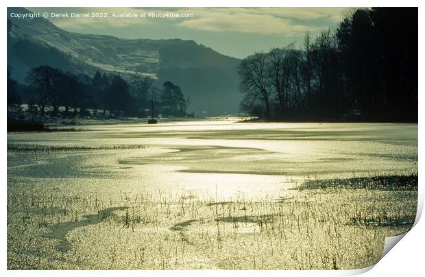 The Lake District in Winter Print by Derek Daniel