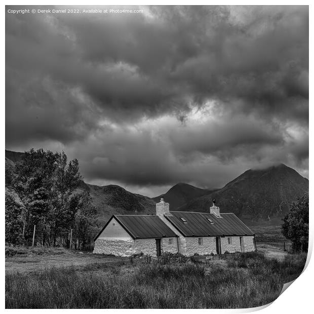 Black Rock Cottage, Glencoe, Scotland Print by Derek Daniel