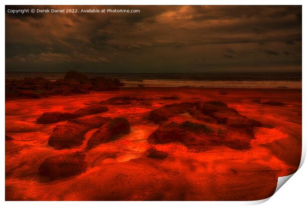 Fiery Dreamscape Print by Derek Daniel