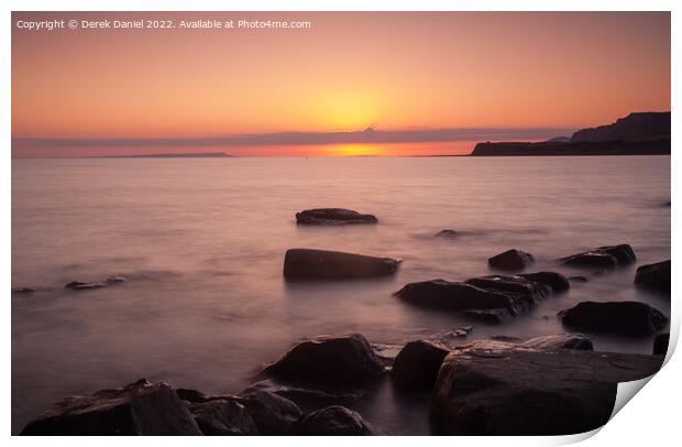 Kimmeridge Sunset Print by Derek Daniel