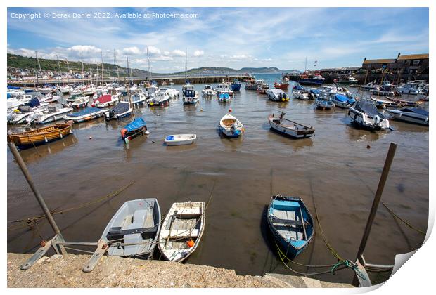 Lyme Regis Harbour Print by Derek Daniel