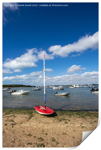 The Red Dinghy Print by Derek Daniel