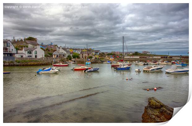 Cemaes Bay Harbour, Anglesey Print by Derek Daniel