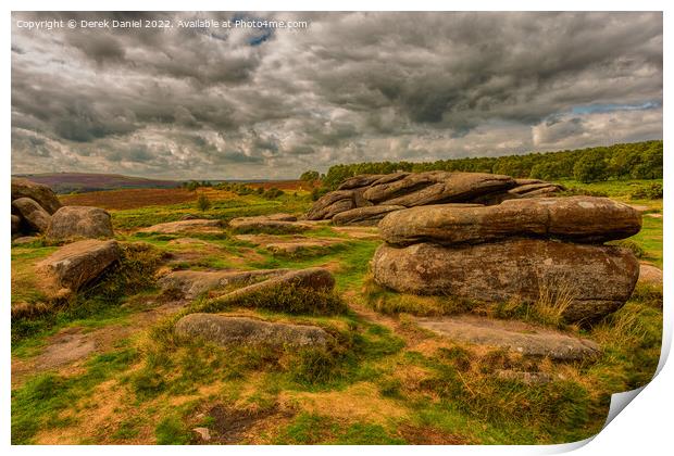 Owler Tor, Peak District Print by Derek Daniel