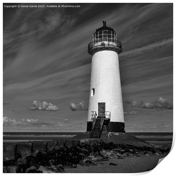  Point of Ayr Lighthouse Print by Derek Daniel
