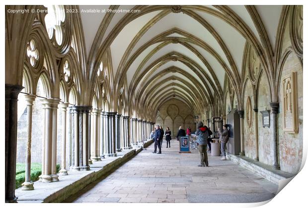 A serene walk through Salisburys Gothic cloisters Print by Derek Daniel