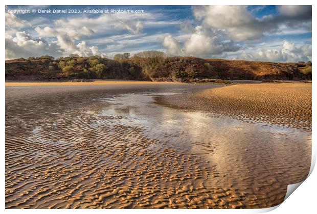 Serene Lligwy Beach Print by Derek Daniel