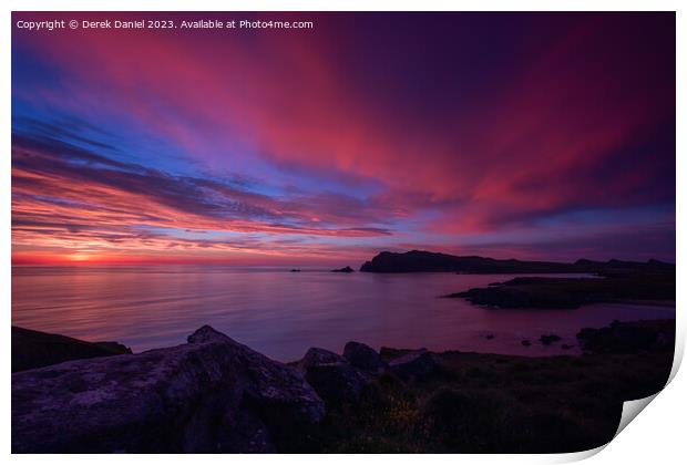 Blazing Skies at Sybil Head Print by Derek Daniel