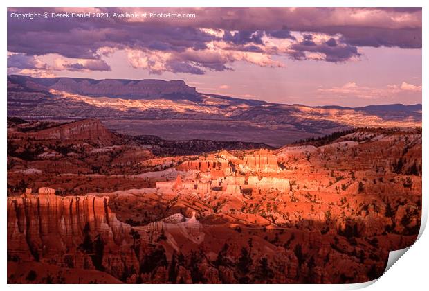 Majestic Sunset Over Bryce Canyon Print by Derek Daniel