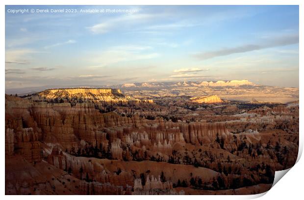 Majestic Hoodoos Bathed in Sunset Glory Print by Derek Daniel